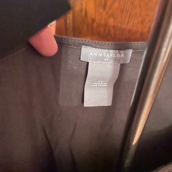 ANN TAYLOR Embellished Scoop Neck Long Sleeve Top - Picture 2 of 3